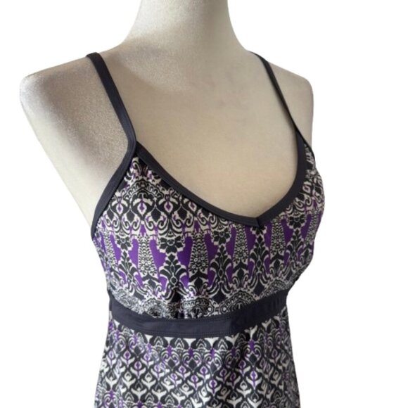 Athleta Bombay Shorebreak Racerback Swim Dress Purple/Gray Size Medium - Picture 4 of 8